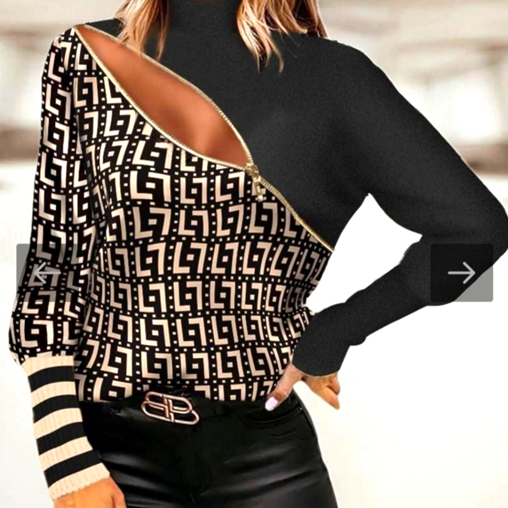 Halres sweater, zipper detail